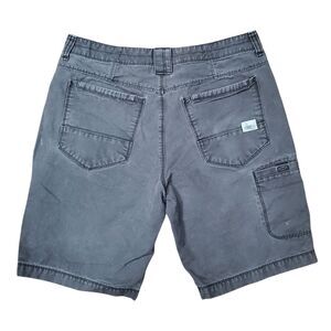 EDDIE BAUER Shorts Mens 34 Gray Carpenter Canvas Rugged Workwear Outdoor Cargo